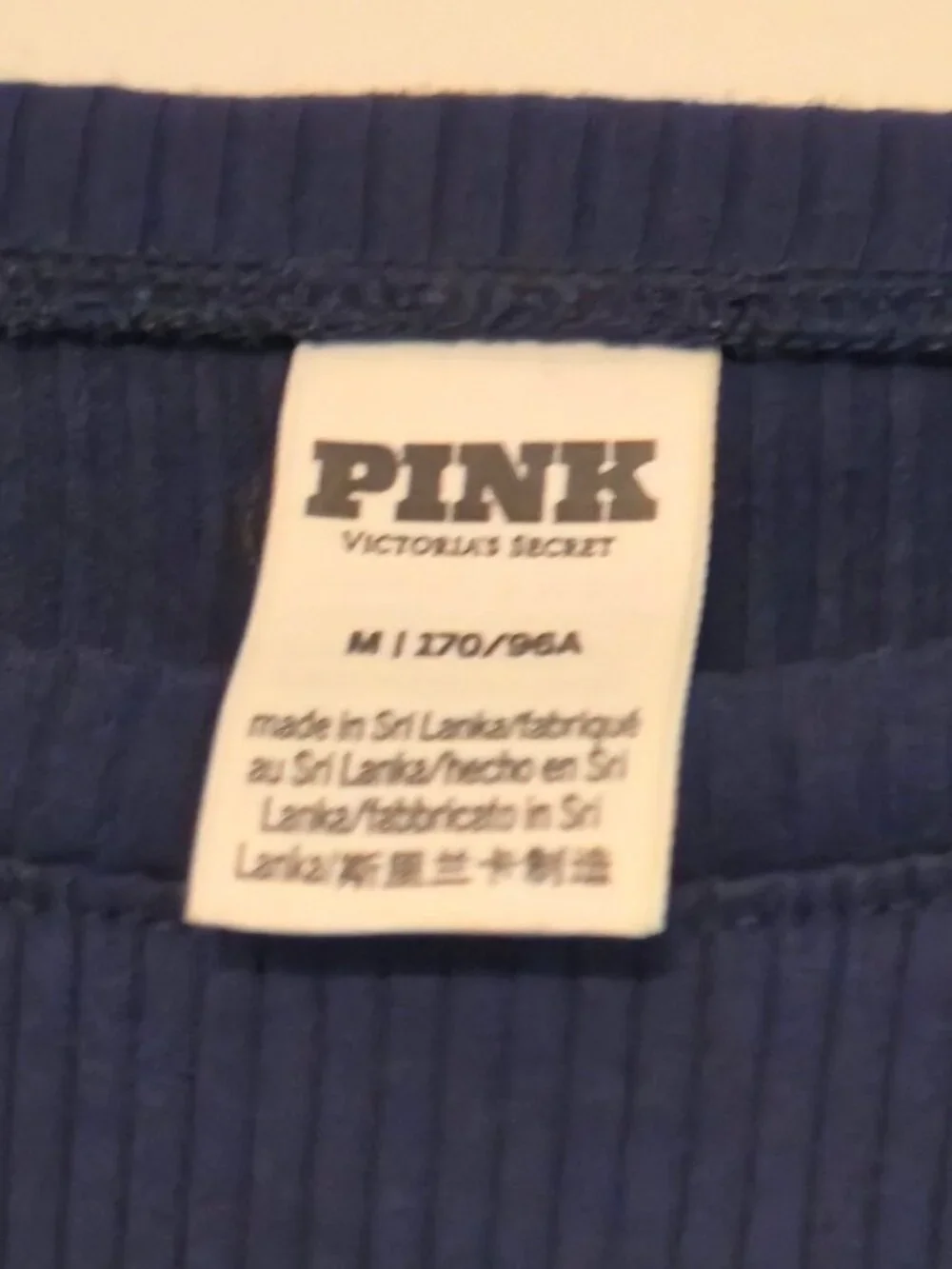 PINK VS ribbed navy body on (M)